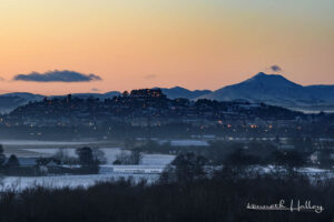 Winter sunset over Stirling
